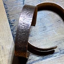 Hammered copper bracelet. Great for both men and... | Depop