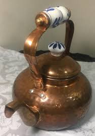 Copper Teapot With Porcelain Handle Large | eBay