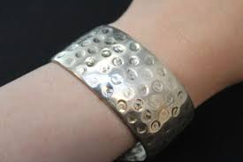 Large Sterling Silver Textured Cuff Bracelet, Chunky Sterling Silver Cuff, Large Cuff Bracelet, Abstract Sterling Jewelry, Chunky Bracelet