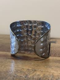 SET OF TWO Silvertone Silver Cuff Bracelets Faux Turquoise Cross + Bull Skull | eBay