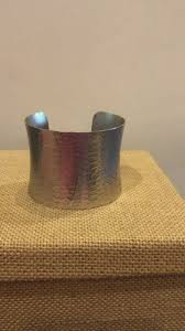 unbranded | Jewelry | Silver Tone Hammered Cuff Bracelet Wide | Poshmark