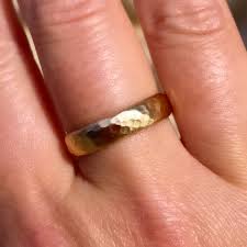 Hill 4.7mm Wide Hammered Band – OctaHedron Jewelry