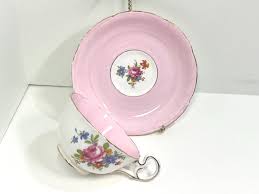 Pink Royal Grafton Teacup and Saucer: Antique Bone China ...