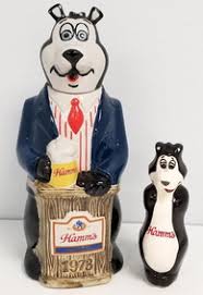 Hamm's Beer Bear 11" Decanter & Hamm's Beer Bear Tapper Top 6" Tall