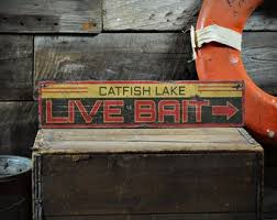 Wood Sign "live BAIT & Beer" Vintage Inspired Hand Painted - Etsy