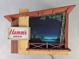 Large Vintage Hamms Starry Night Light Up Advertising Motion Beer Sign