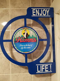 HAMMS BEER NOSTALGIC 50S WALL FLANGE ADVERTISING SIGN 2 ...
