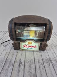 Vintage 1960's Hamm's Beer Lighted Flipper Barrel Sign Nice ...