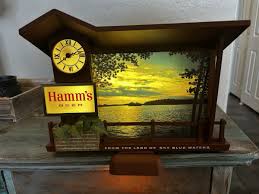 Rare Vintage Hamm's Beer Lighted Clock Bar Sign Light | eBay