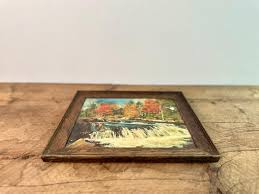 Antique Original Oil Painting, Fall Landscape With Trees and ...