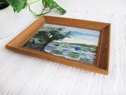 Mountain Landscape Painting with Original Wood Frame ...