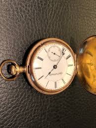 GOLD ELGIN 1884 BW RAYMOND 60mm FANCY HUNTING CASE POCKET ...