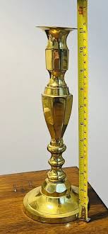 One Vintage 11 Inch Heavy Solid Brass Candlestick Made In ...