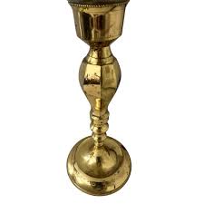 Vintage Brass Hurricane Globe Candleholders- A Pair | Chairish