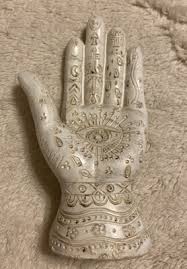 Statue style palmier œil maléfique Hamsa main Fatima dieu décoration Halloween 4" blanc 801269134914 | eBay