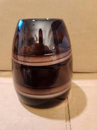 Vintage Art Glass or Murano Glass Vase dark purple coloring pontil hand blown | eBay