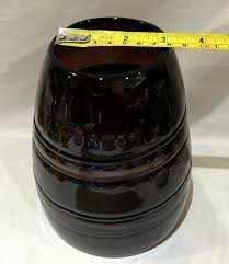 Amethyst Aubergine Purple Hand Blown Glass Cylinder Vase 6 5/8" with Stripes | eBay