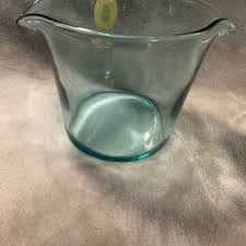 Vintage Blue Green Handblown Glass Double Spout Wine Rinser ...
