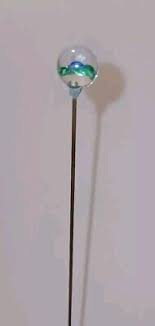 Antique Venetian Murano Glass Hatpin 9 1/4" Art Glass Marble Sphere Hat Pin | eBay
