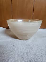 Vintage Polished Peach Luster Iridescent Swirl Art Glass ...