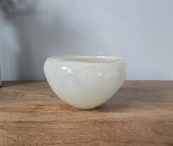 Vintage Hand Blown Glass Bowl ~ Beautiful Wabi Sabi Cream ...