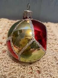 Vintage Mercury Glass Christmas Ornament Indent Harlequin ...