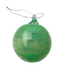 Vintage Green Swirl Hand Blown Glass Ornament 5” X 4” - Etsy