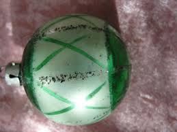 Antique Hand Blown Glass Tree Ornament,Mica Glitter,Painted ...