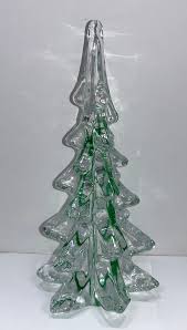 Studio Art Clear Green Glass Christmas Tree, Vintage Green ...