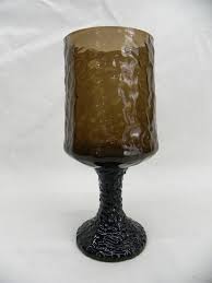 7 LENOX Impromptu Brutalist Vintage Brown Hand Blown Water ...