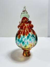 Hand Blown Glass Ornament Decoration Hummingbird Feeder | eBay