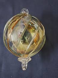 Set of 5 pieces Glass Christmas Ball Ornament, Handblown, 14 k Gold Trim | eBay