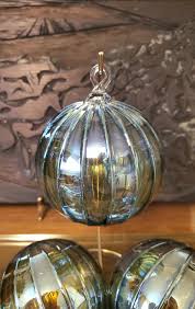 Handmade "tourmaline Silver Blue" Blown Glass Ornament. - Etsy