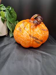 Artisan Hand Blown Glass Pumpkin - Etsy
