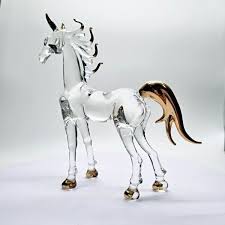 ฺClear Horse Animal Hand Blown Glass Figurine Unique and ...