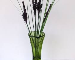 Vintage Green Glass Vase in Goblets Shape,8" T Vase With ...