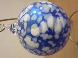 Art Glass Christmas Ornament by Marlowe / Silverman "Blue ...