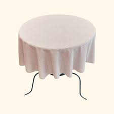 Blush Round Full Covered Glitter Shimmer Fabric Tablecloth ...