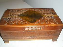 Vintage Wooden Trinket Box 11.75" x 6" x 4" (H) | eBay