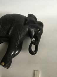 Vintage African Hand Carved Wooden Elephant C1940's Approx H ...