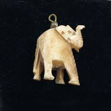 Carved Bone Elephant Pendant – Estate Beads & Jewelry