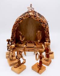 Banana Fibre Nativity Set Christmas Nativity Set With 3-piece Stable and 8 Figures, Wooden Christmas Nativity Set. - Etsy
