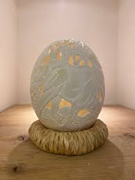 Dumi Ostrich Egg-Etched – Amazwi Contemporary Art