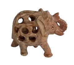 Collectable Handmade Soapstone Elephant with Baby Carving ...