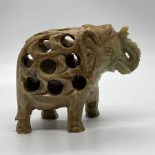 Unbranded | Accents | Hand Carved Soap Stone Elephant Tiny ...