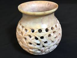 Carved Soapstone/Stone Incense Burner Bowl Pot or Trinket ...