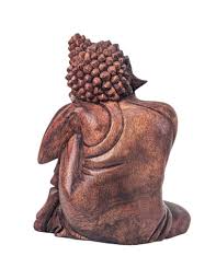 Hand-carved Buddha statue in solid wood - 560