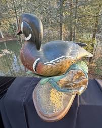 Accents | Vintage Wooden Duck Wglass Eyes | Poshmark