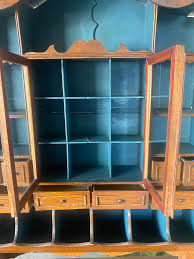 Vintage Chinoiserie Chippendale Style Display Cabinet With ...