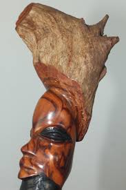 14" Tanzanian Makonde Zebra Wood African Man Sculpture for ...
